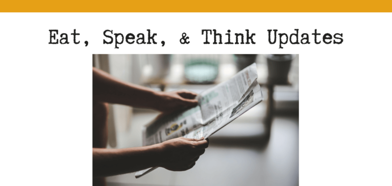 Newsletter - EatSpeakThink.com